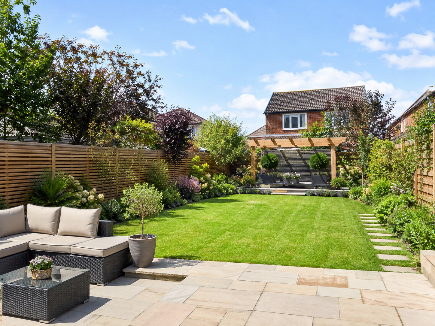 Illustrative landscaped rear garden
