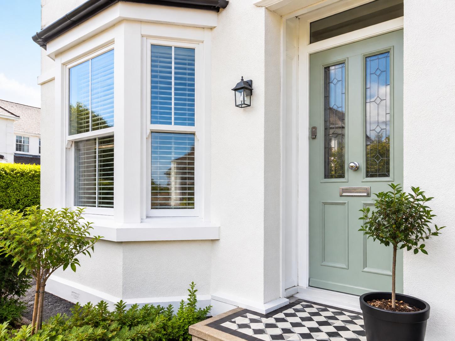 Illustrative well-maintained property exterior